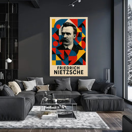 Abstract Expressionism Art Deco Style Poster