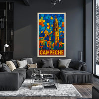 Campeche Stained Glass Art Poster