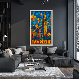 Campeche Stained Glass Art Poster