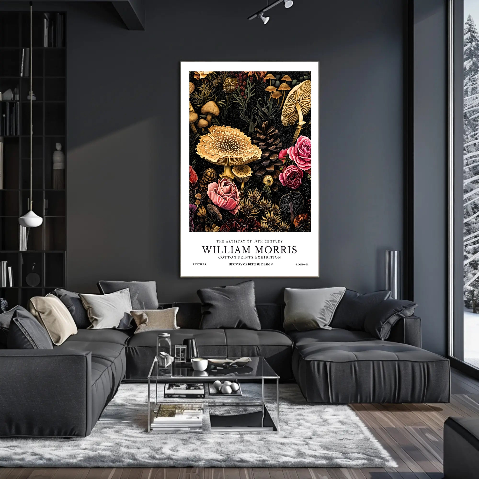 William Morris Cotton Prints Exhibition Poster