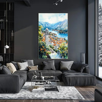 Montenegro Kotor Old Town and Bay View Poster