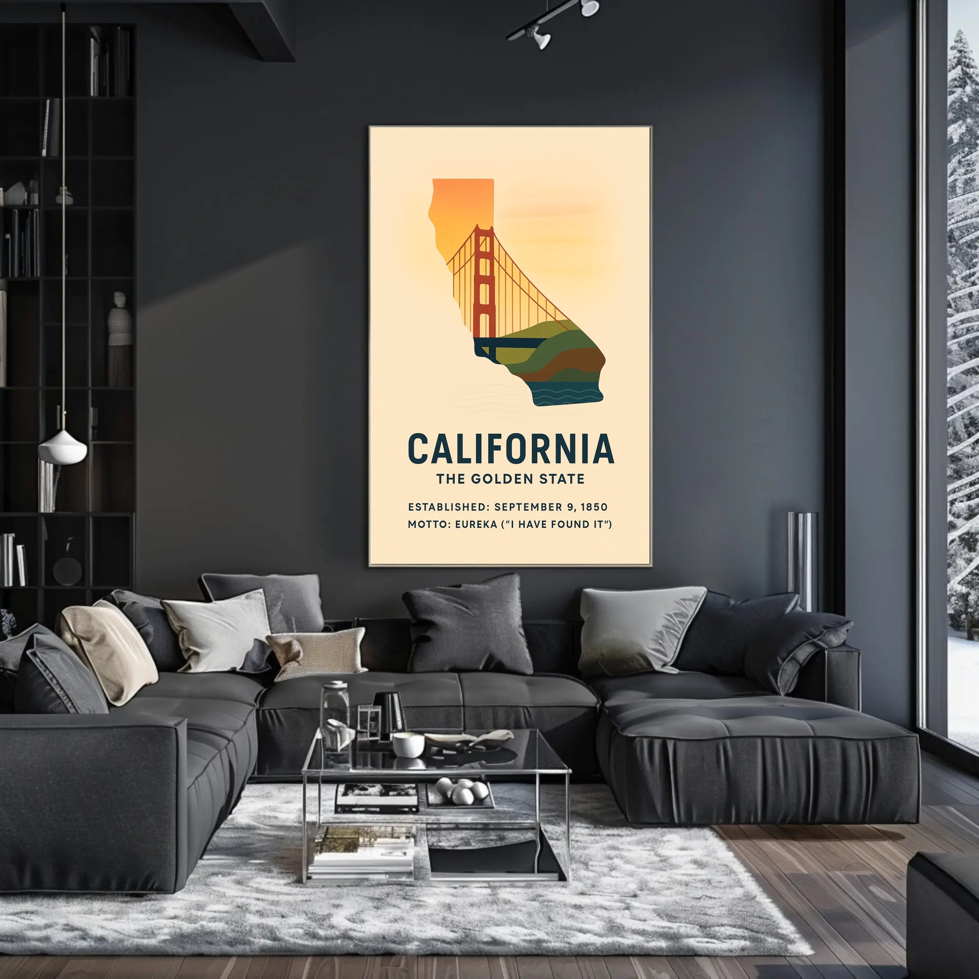 California Vintage Style Art Poster - Cultural or Heritage Poster