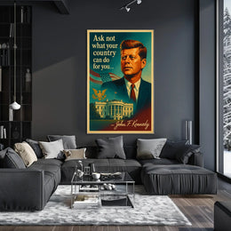 Vintage Patriotic Presidential Quote Poster Wall Art