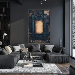 Gothic Mysterious Art Print with Ornate Ironwork Poster