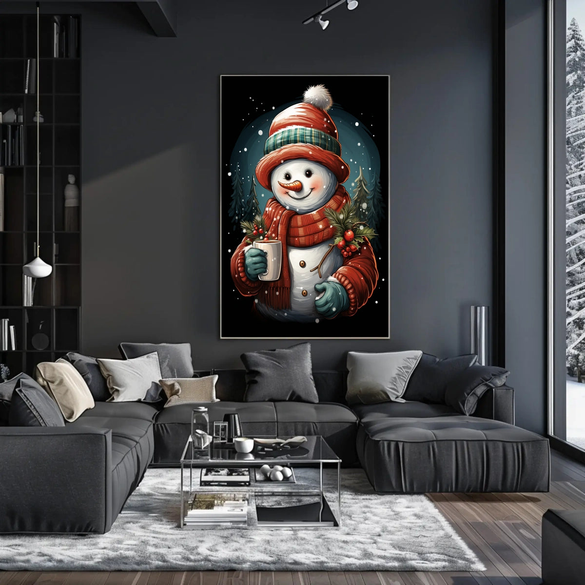 Cozy Winter Snowman Poster