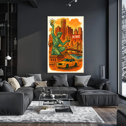 Spirit of Detroit Art Poster
