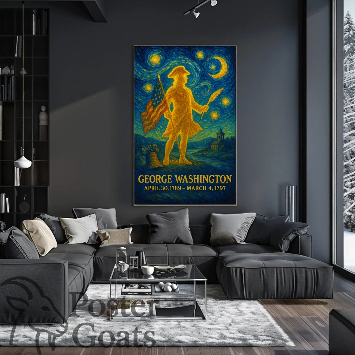 George Washington Starry Tribute Historical or Presidential Poster