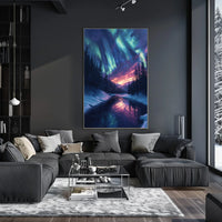 Aurora Over A Winter Landscape Poster
