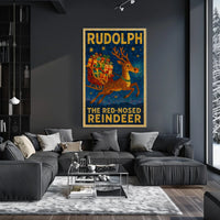 Rudolph Reindeer Poster