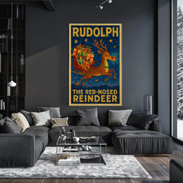 Rudolph Reindeer Poster