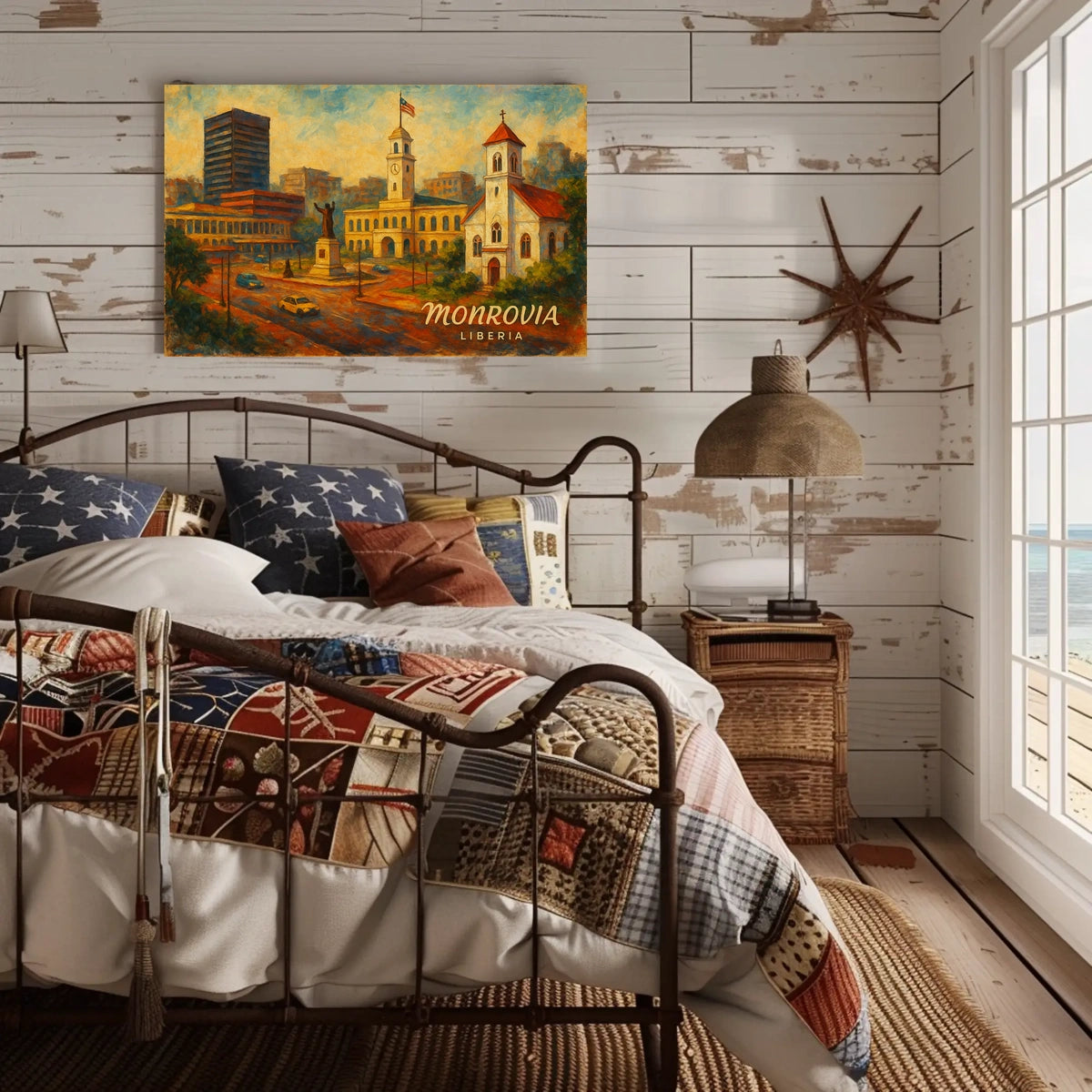 Monrovia, Liberia Cityscape Art Poster
