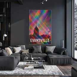 Evansville Indiana Scenic Travel Realism Poster