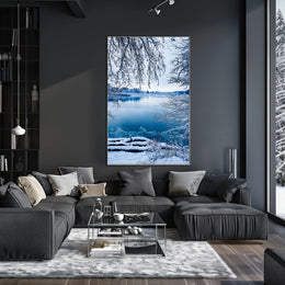 Winter Serenity By The Lake Poster