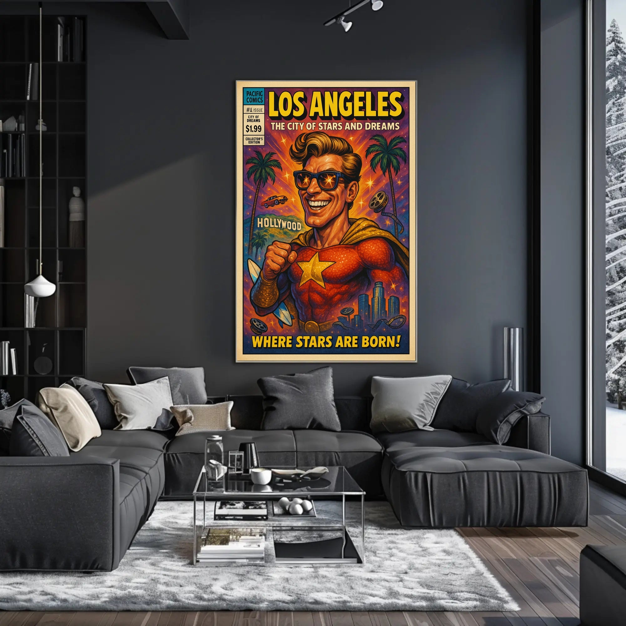Los Angeles Hollywood Dreamscape Pop Culture Poster