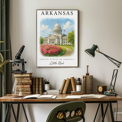 Arkansas, Little Rock Signature Series Vintage Travel Poster