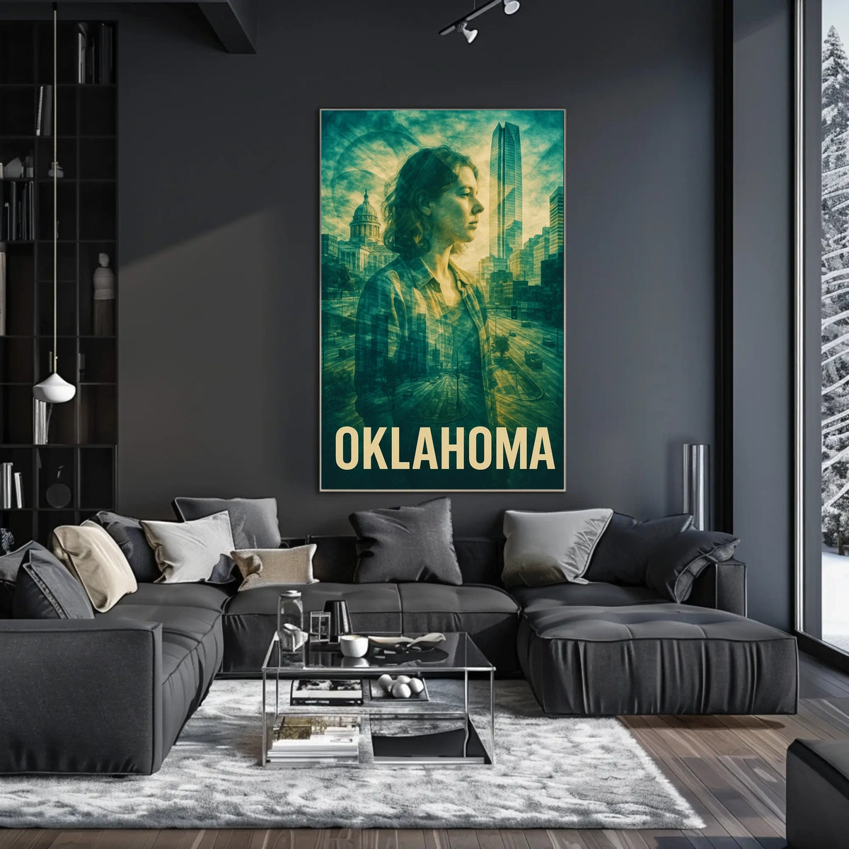 Oklahoma A Modern Reflection Poster