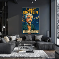 Albert Einstein Relativity Vintage Science Curious Poster