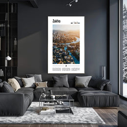 Zakho's Enchanting View Urban or Cityscape Poster PosterGoat