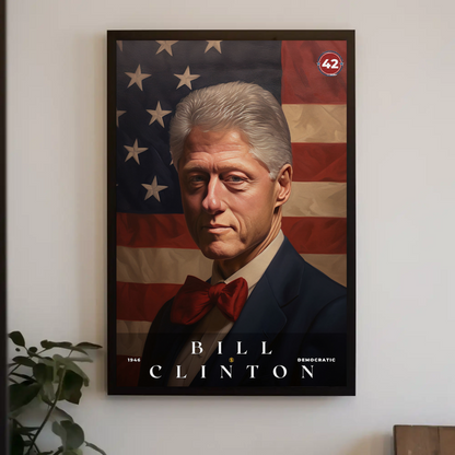 Bill Clinton 42nd President Of The United States Portrait