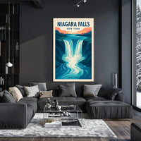 Niagara Falls Vintage Travel Art Poster Travel Poster
