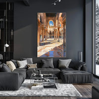 Ornate Moorish Architecture Poster: Alhambra-Inspired Art Print