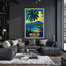Hilo, Hawaii Tropical Paradise Poster