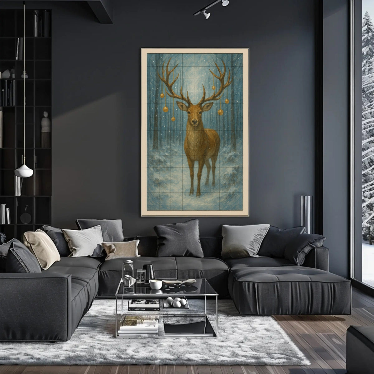 Enchanted Winter Stag Poster
