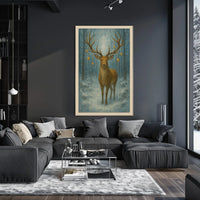 Enchanted Winter Stag Poster