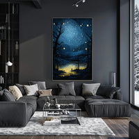 Starry Night Reflection Poster PosterGoat