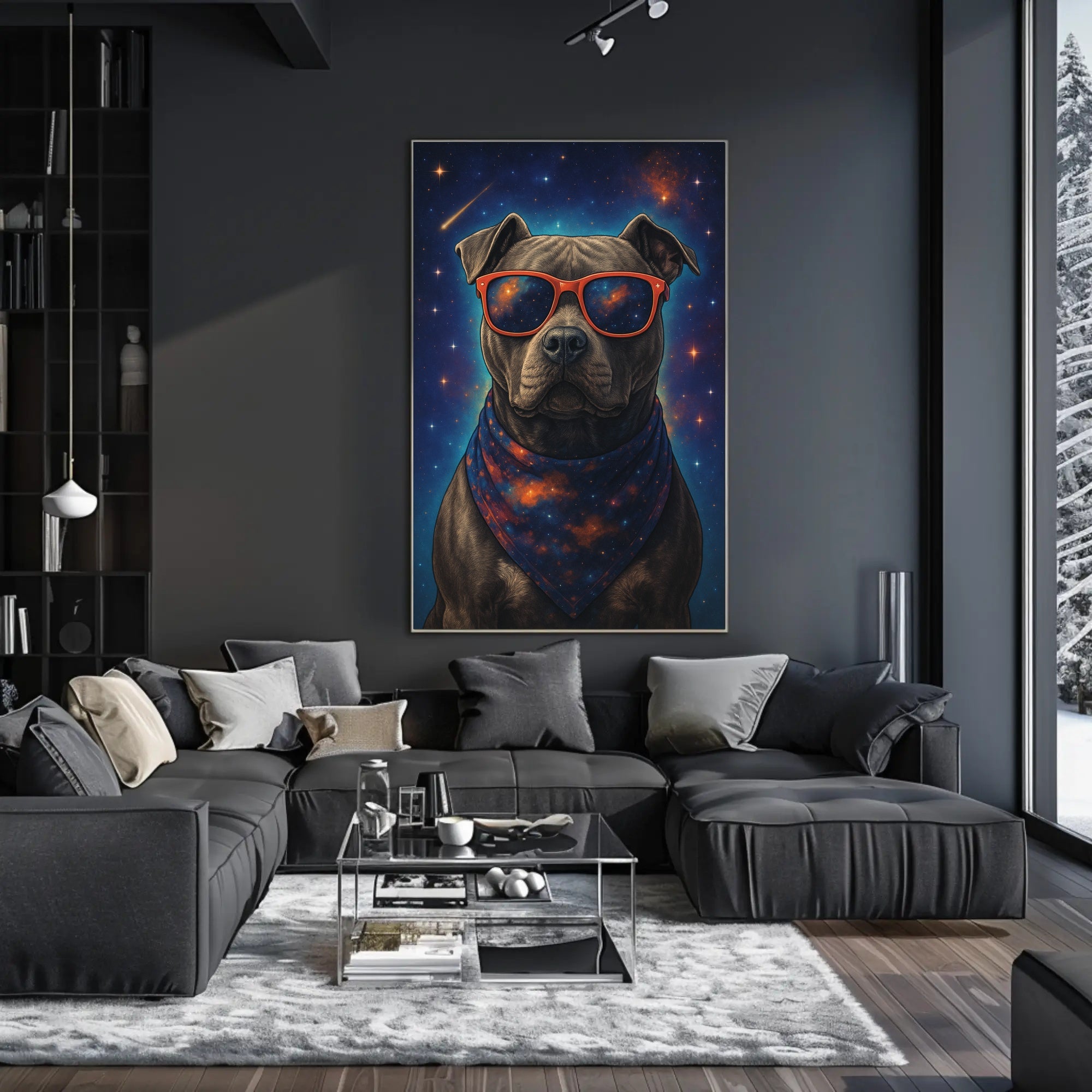 Cosmic Canine Wall Art Print for Dog Lovers