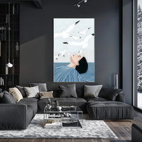 Serenity By The Sea Poster Coastal Wall Art Print