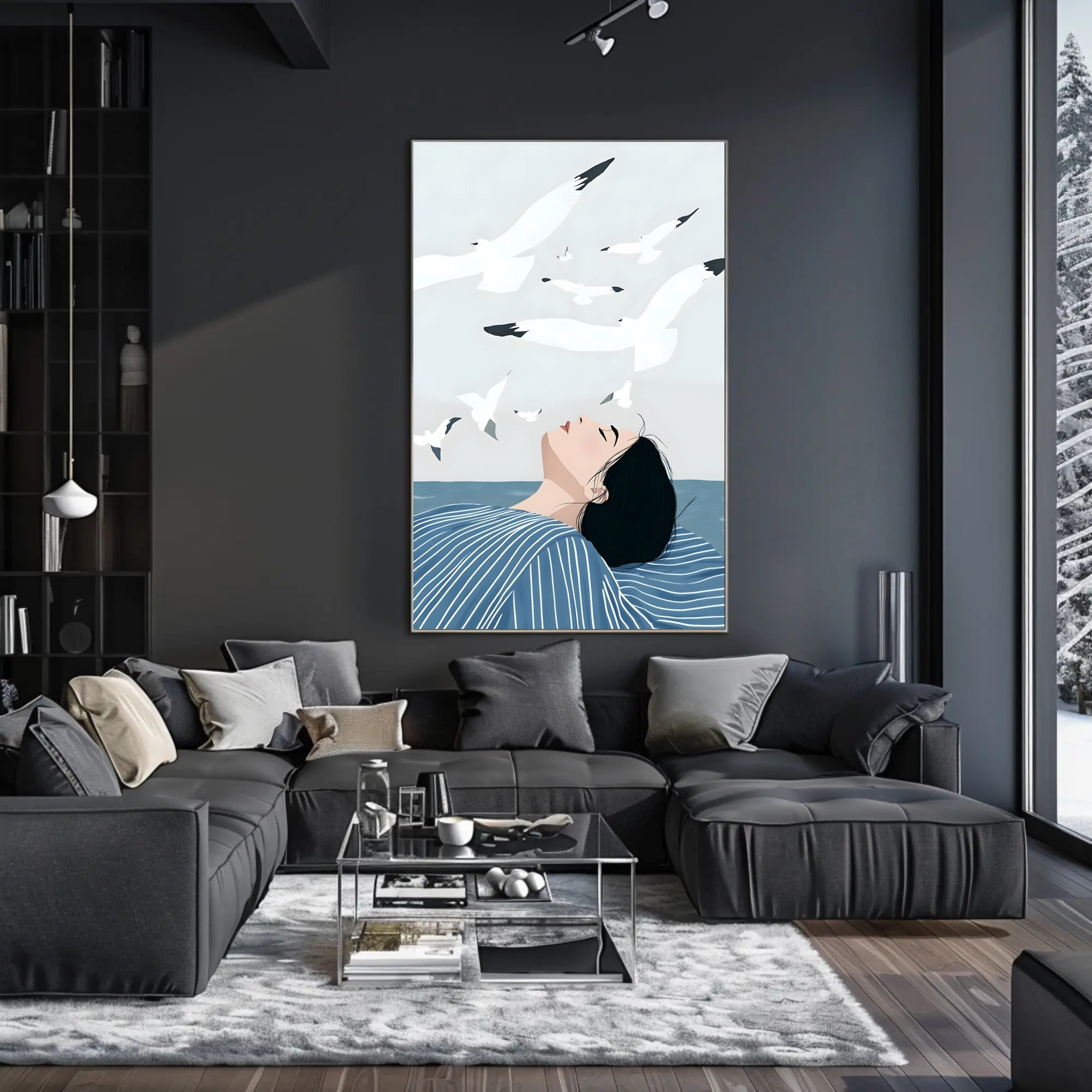 Serenity By The Sea Poster Coastal Wall Art Print