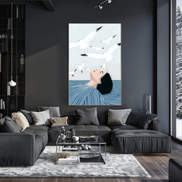 Serenity By The Sea Poster Coastal Wall Art Print