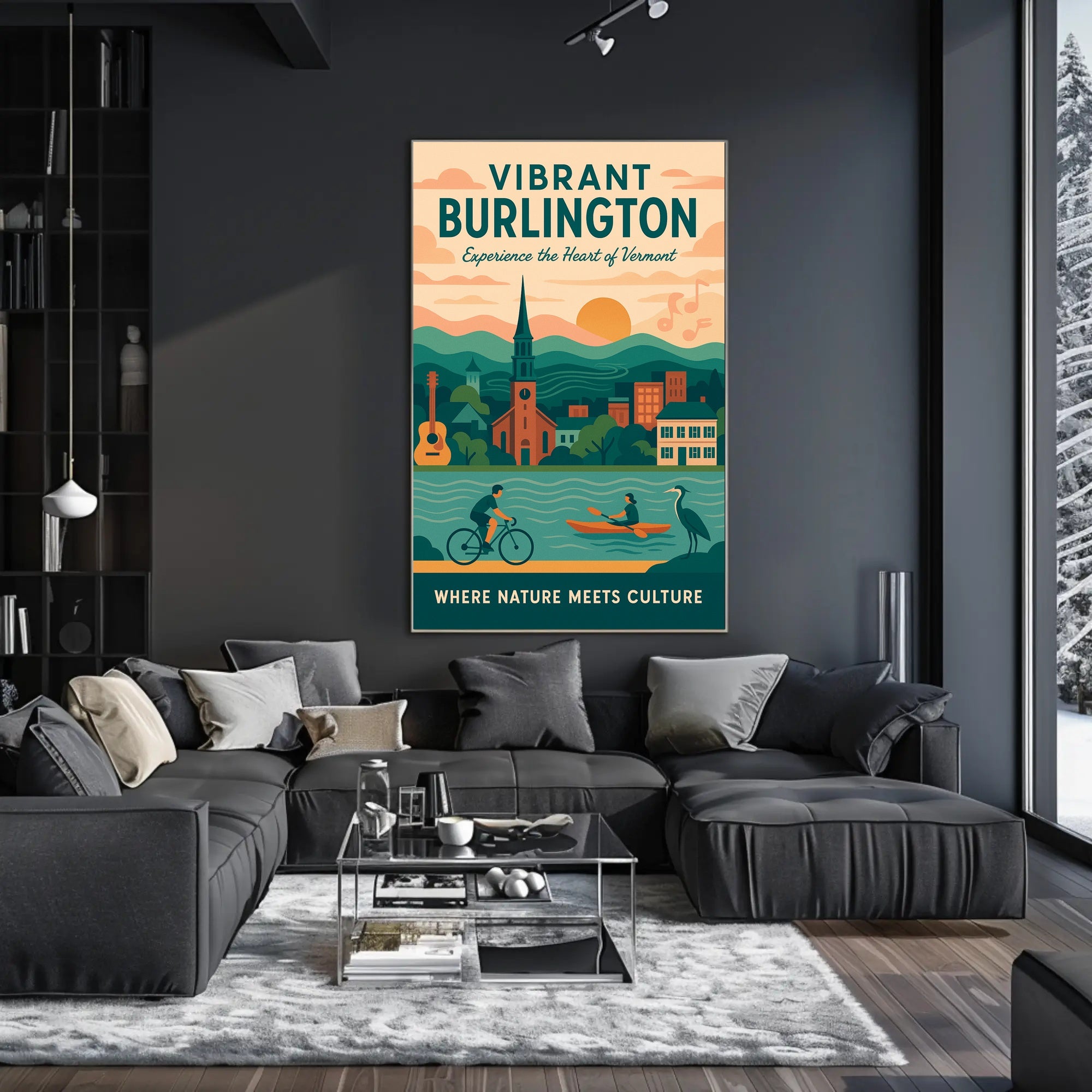 Burlington Poster Vibrant Nature And Culture