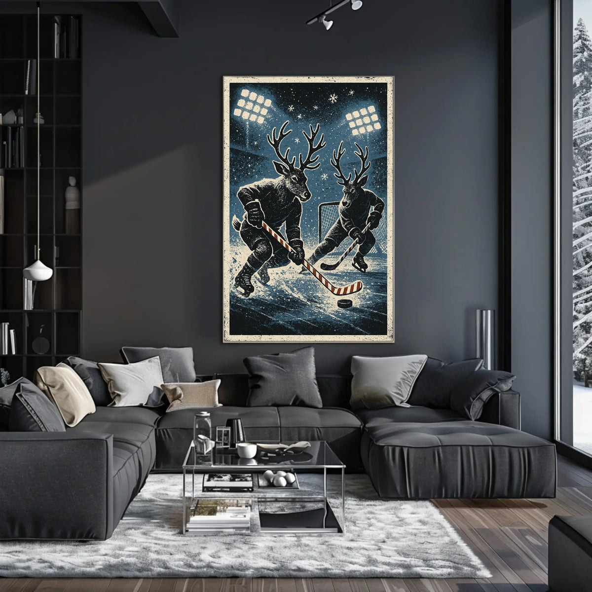 Deer on Ice Poster