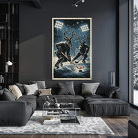 Deer on Ice Poster