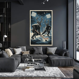 Deer on Ice Poster