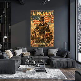 Lincoln Steampunk Samurai Of Freedom Poster