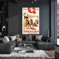 Jungfrau Railway Vintage Swiss Travel Adventure Poster PosterGoat