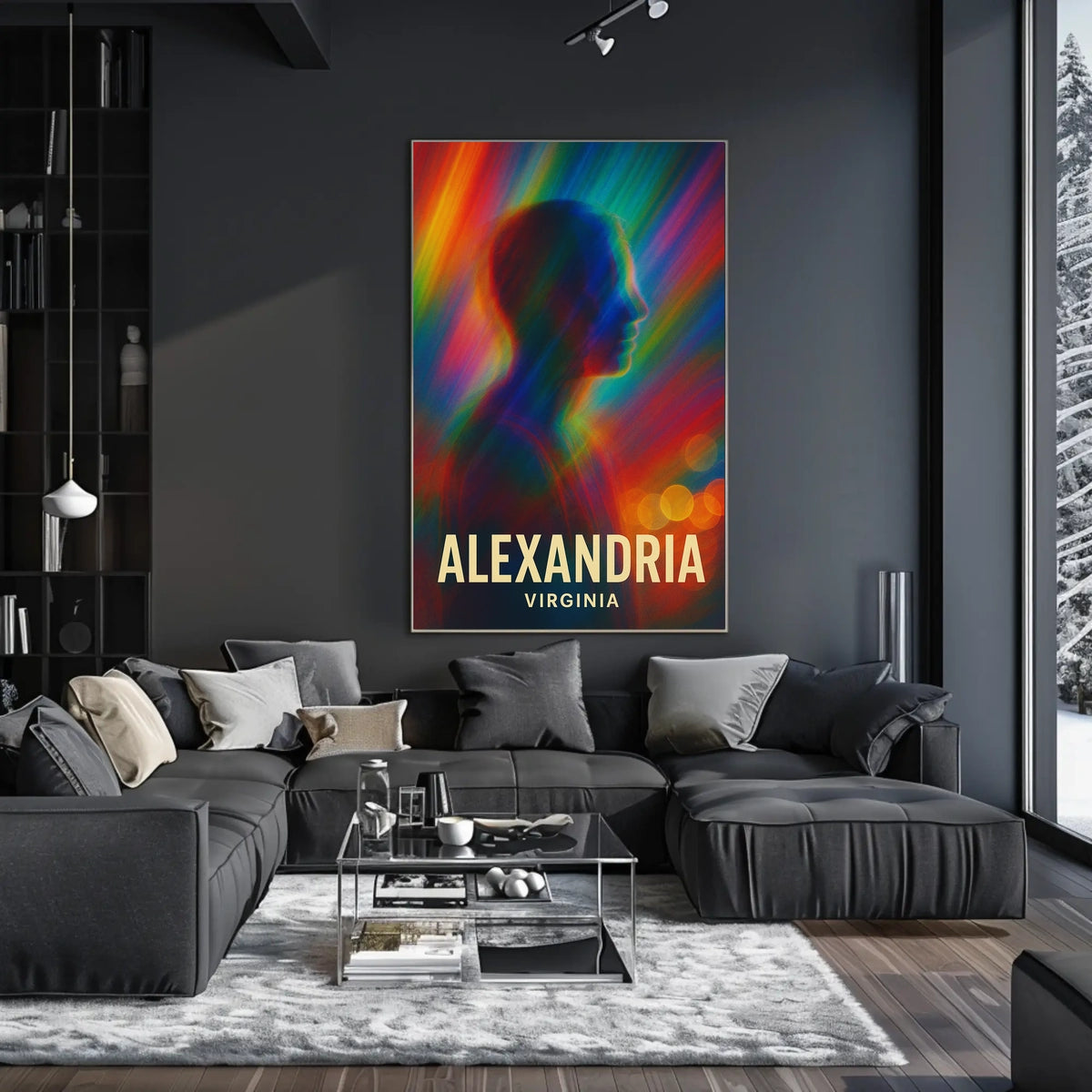 Vibrant Alexandria Abstract Art Poster: Modern Design