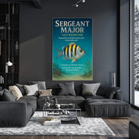 Sergeant Major Fish Bold Stripes and Big Attitude Poster