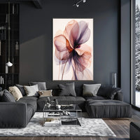 Stylized Floral Abstract Art Print - Abstract, Artistic, or Pop Culture Poster