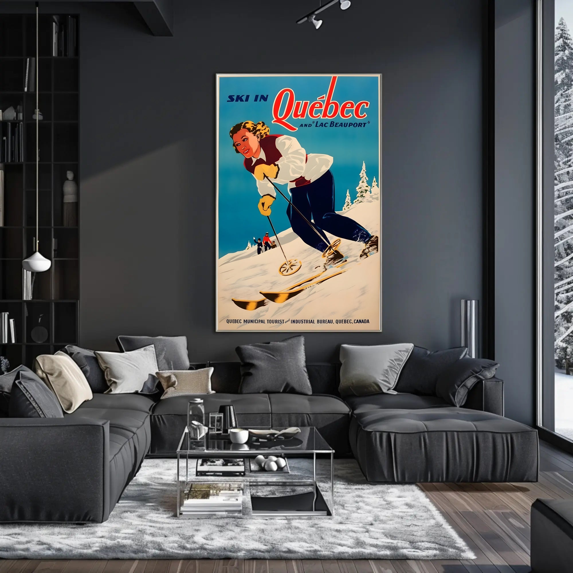 Ski in Québec and Lac Beauport Poster PosterGoat
