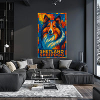Shetland Sheepdog Mosaic Poster