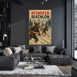 Reindeer Biathlon Poster