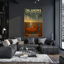 Oklahoma Where Lakes Meet The Sky Poster