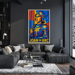 Joan Of Arc A Stained Glass Tribute Poster