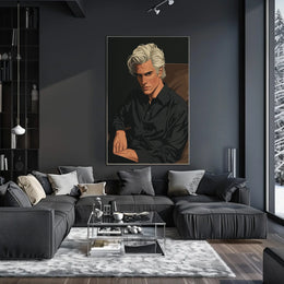 Mysterious Portrait In Black Poster