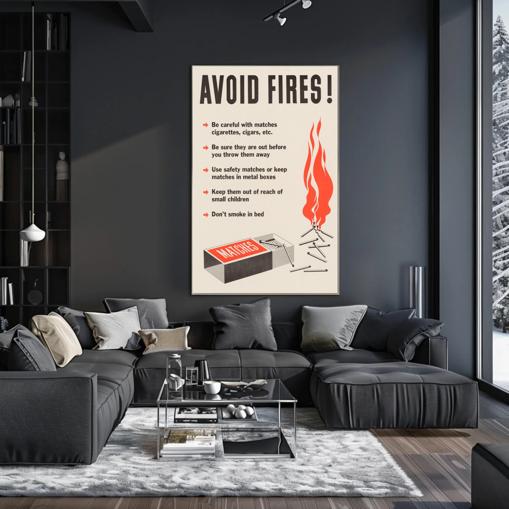 Fire Safety Precautions Poster PosterGoat