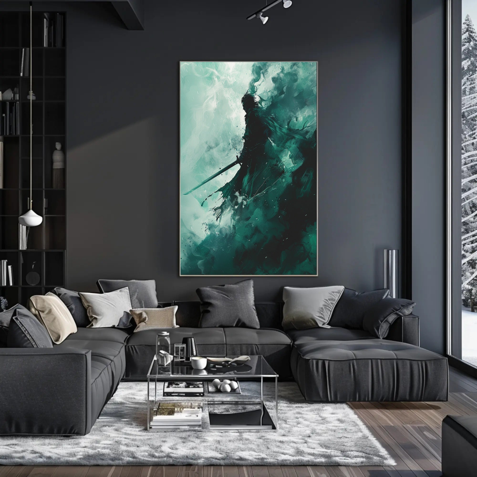 The Shadowed Warrior Poster PosterGoat